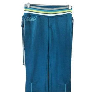 EckoRed Junior's Blue Joggers Blue Yellow Gray Wide Waistband Size XS